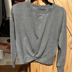 Gray Women's Knotted Sweatshirt